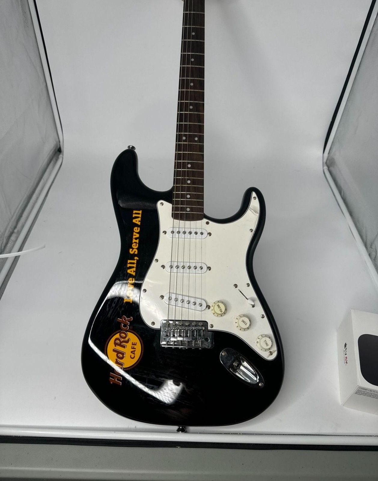 Fender Squier Black Hard Rock Cafe Strat Electric Guitar