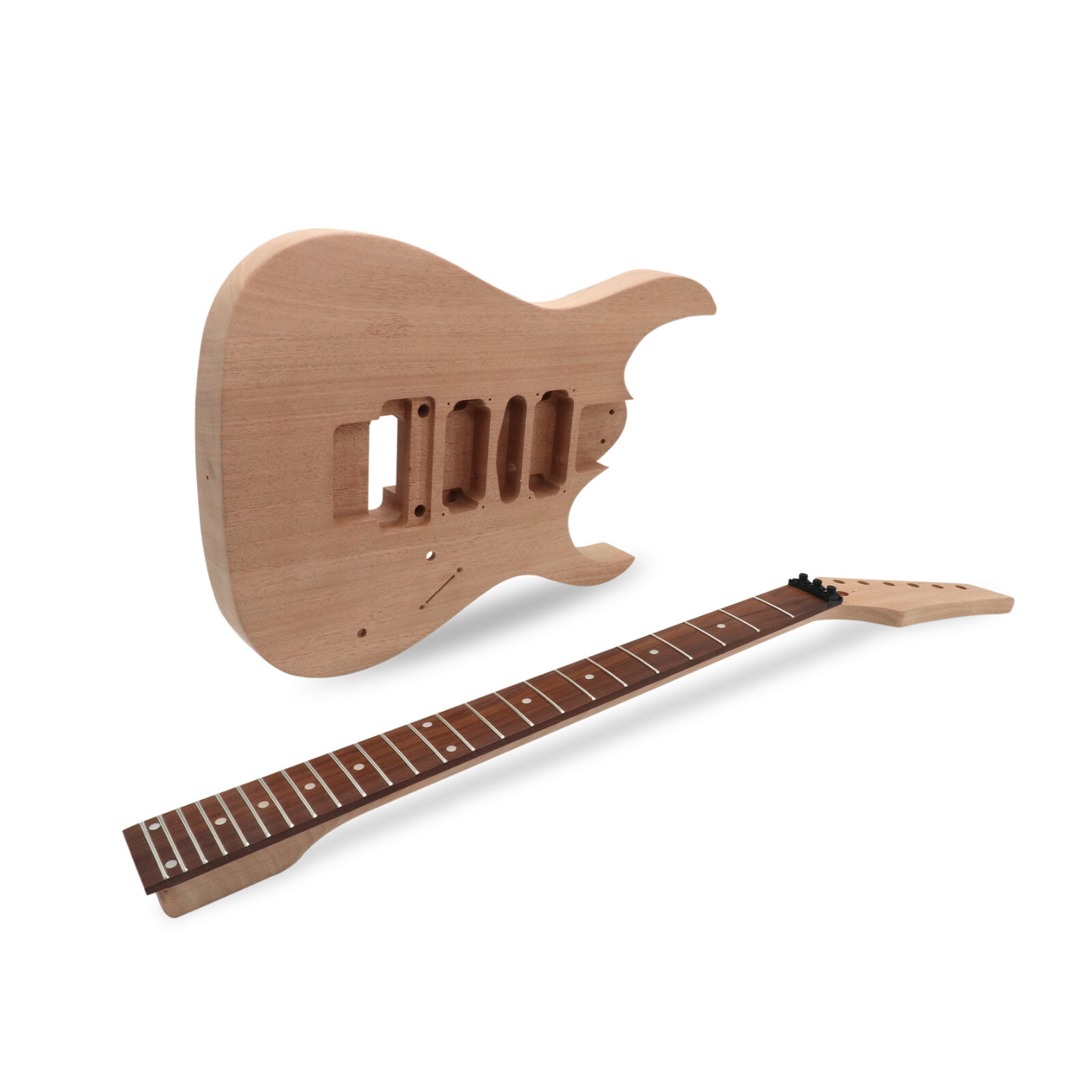 DIY Electric Guitar Kit Beginner Kit 6R Mahogany Body Neck Rosewood Fingerboard