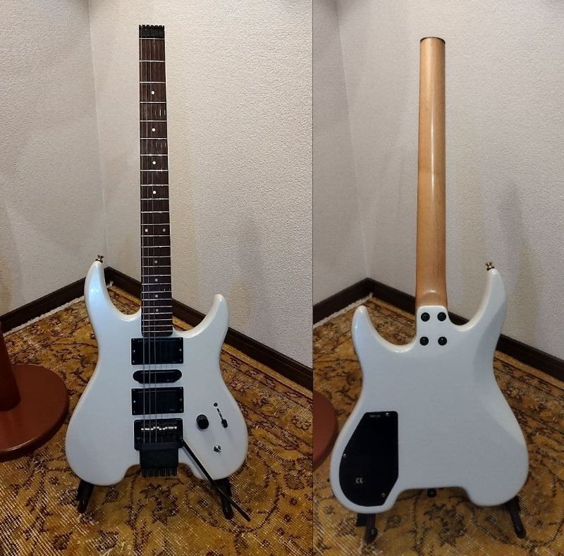 Steinberger Spirit GU Deluxe Headless Guitar EMG 89 and EMG S White