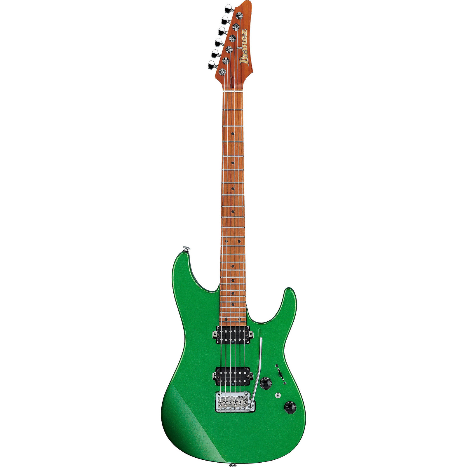 Ibanez AZ2402 Prestige Electric Guitar, Roasted Maple FB, Apple Green Metallic