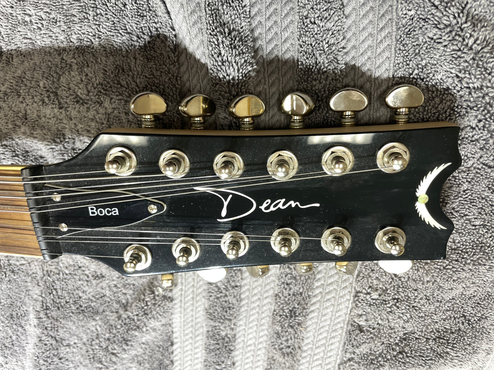 Dean Boca 12 String Semi- Acoustic Electric Guitar Trans Amber Burst Needs Work