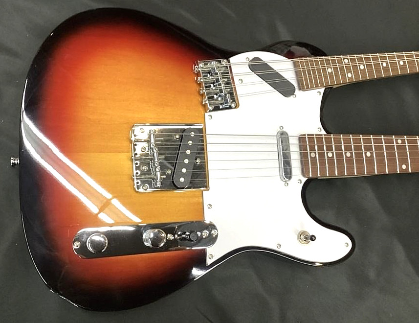 Eastwood Teleolin Sunburst Double Neck Vintage Rare Guitar Mandolin Unique Japan