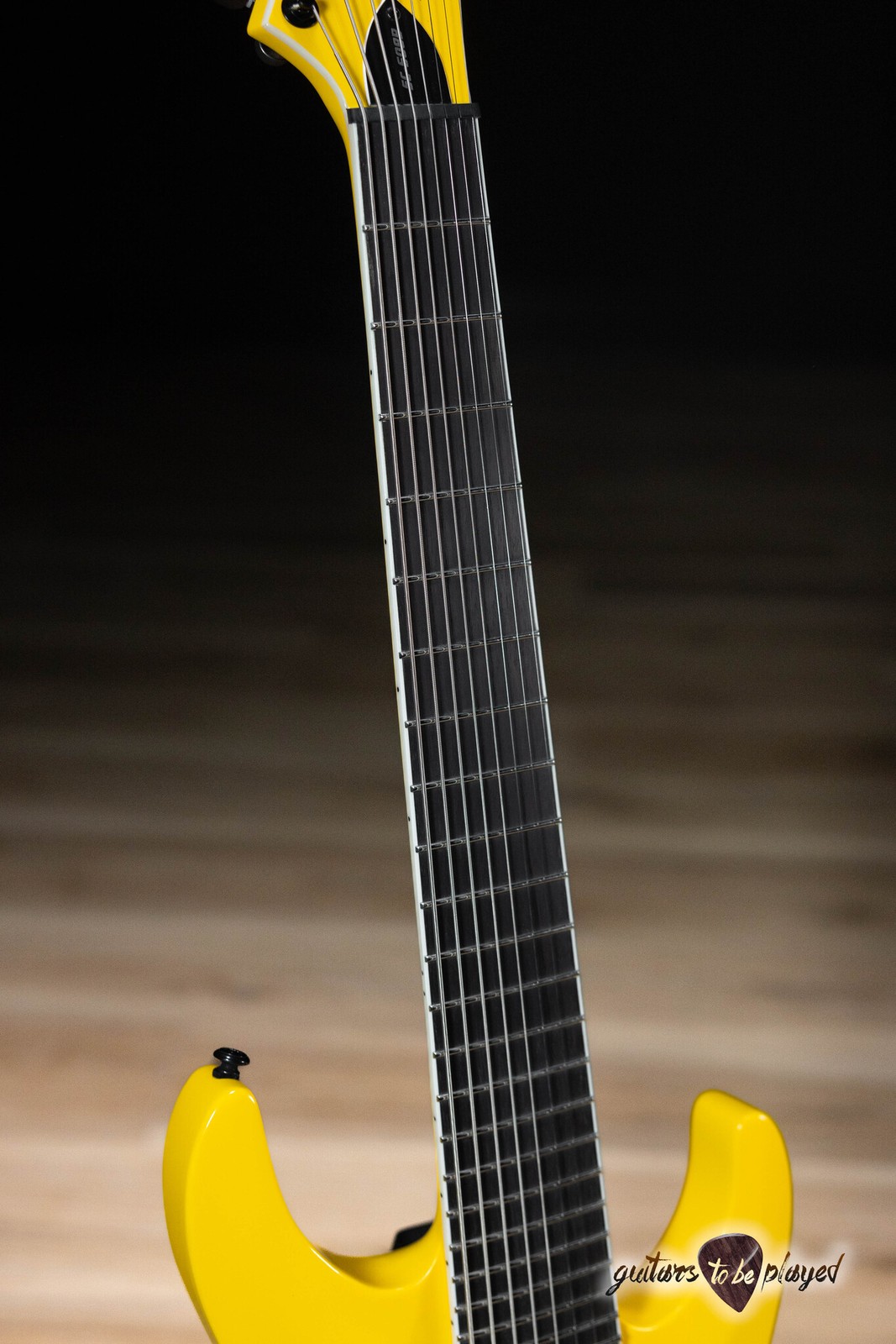 ESP LTD SC-608B Stephen Carpenter 8-String Baritone Guitar w/ Case – Yellow
