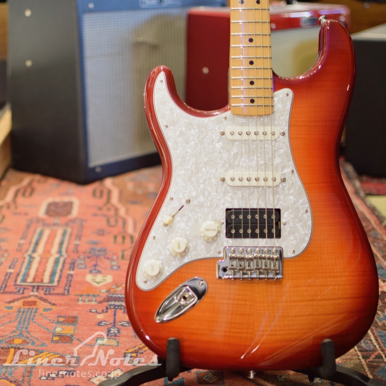 Fender Stratocaster Plus Top LH Electric Guitar Aged Cherry Burst 2018 #JC18002