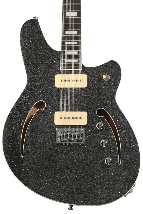 Reverend Airwave 12-string Electric Guitar – Black Sparkle