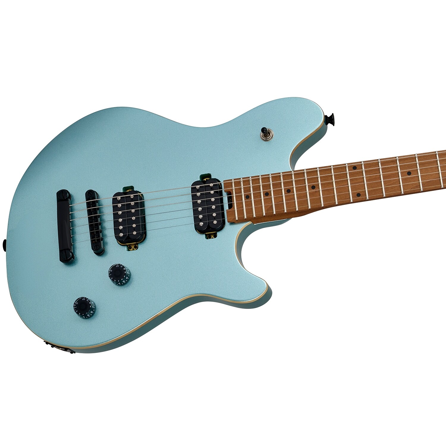 EVH Wolfgang Standard T.O.M. Guitar, Baked Maple Neck, Sea Foam Pearl Metallic