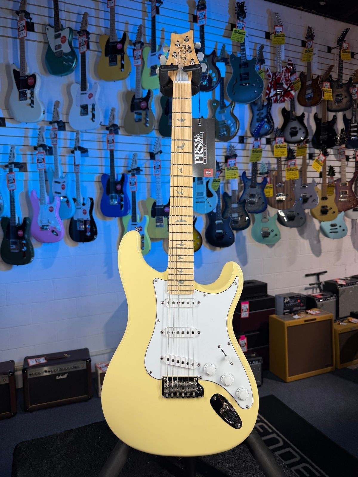 PRS SE Silver Sky Electric Guitar Maple Fingerboard Moon White, w/ Gig Bag, 714