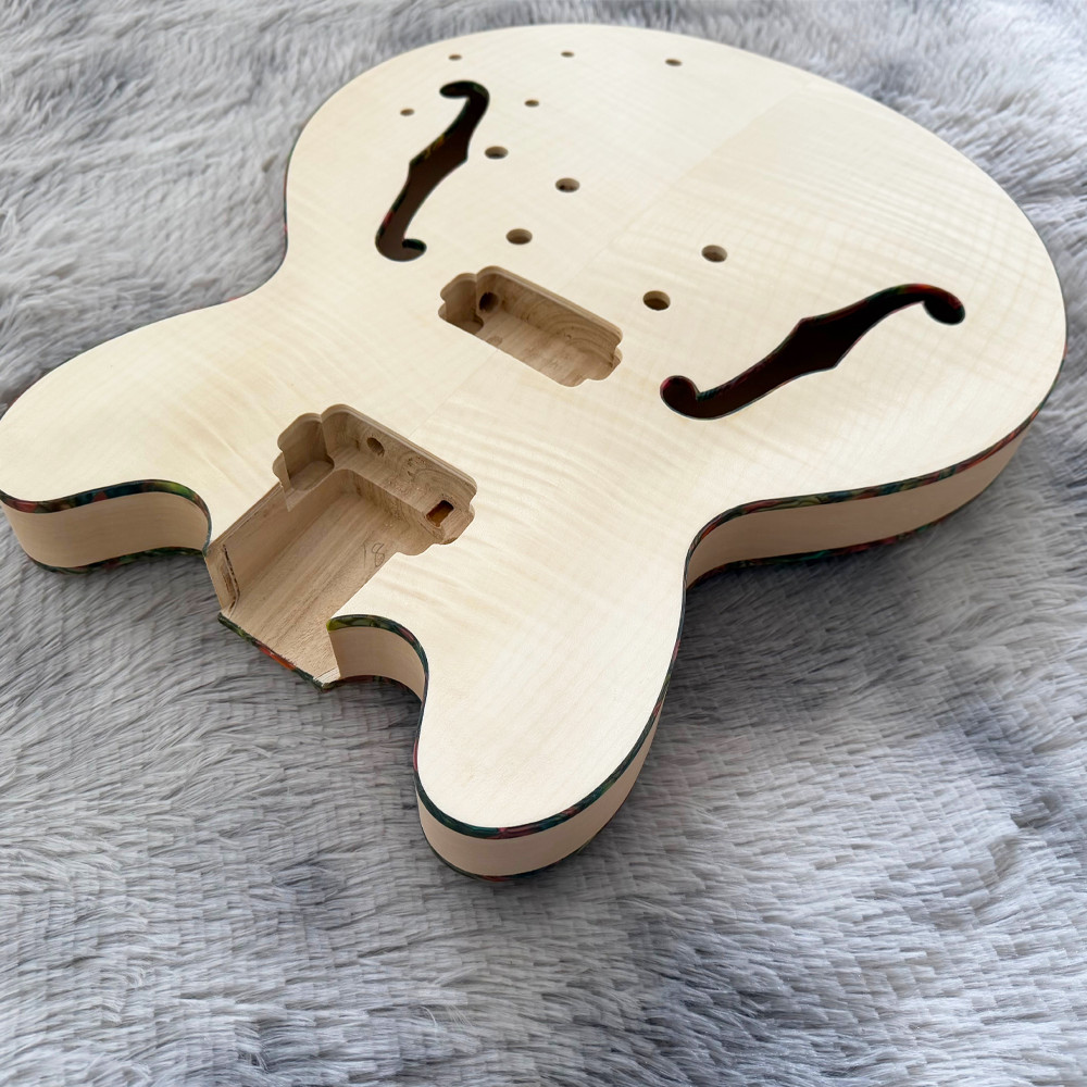 DIY Semi-Hollow Electric Guitar Kit 335 Unfinished Build Full Set CR Part