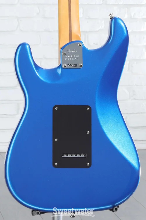Fender American Ultra II Stratocaster Electric Guitar – Noble Blue, Ebony