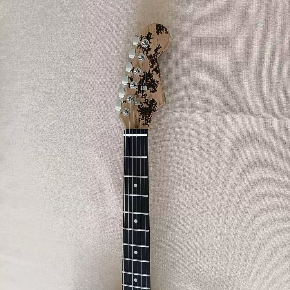 6 String Ash Lightning Struck Wood Electric Guitar
