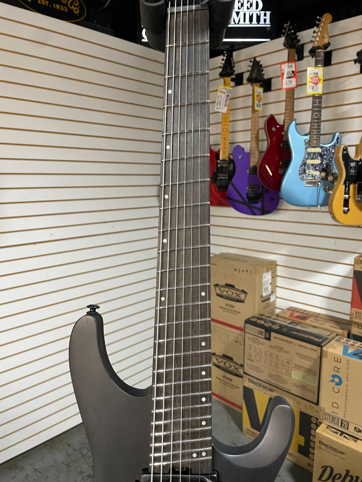 Ibanez QX527PB 7-string Electric Guitar -Weathered Black + Free Plek+Setup #938