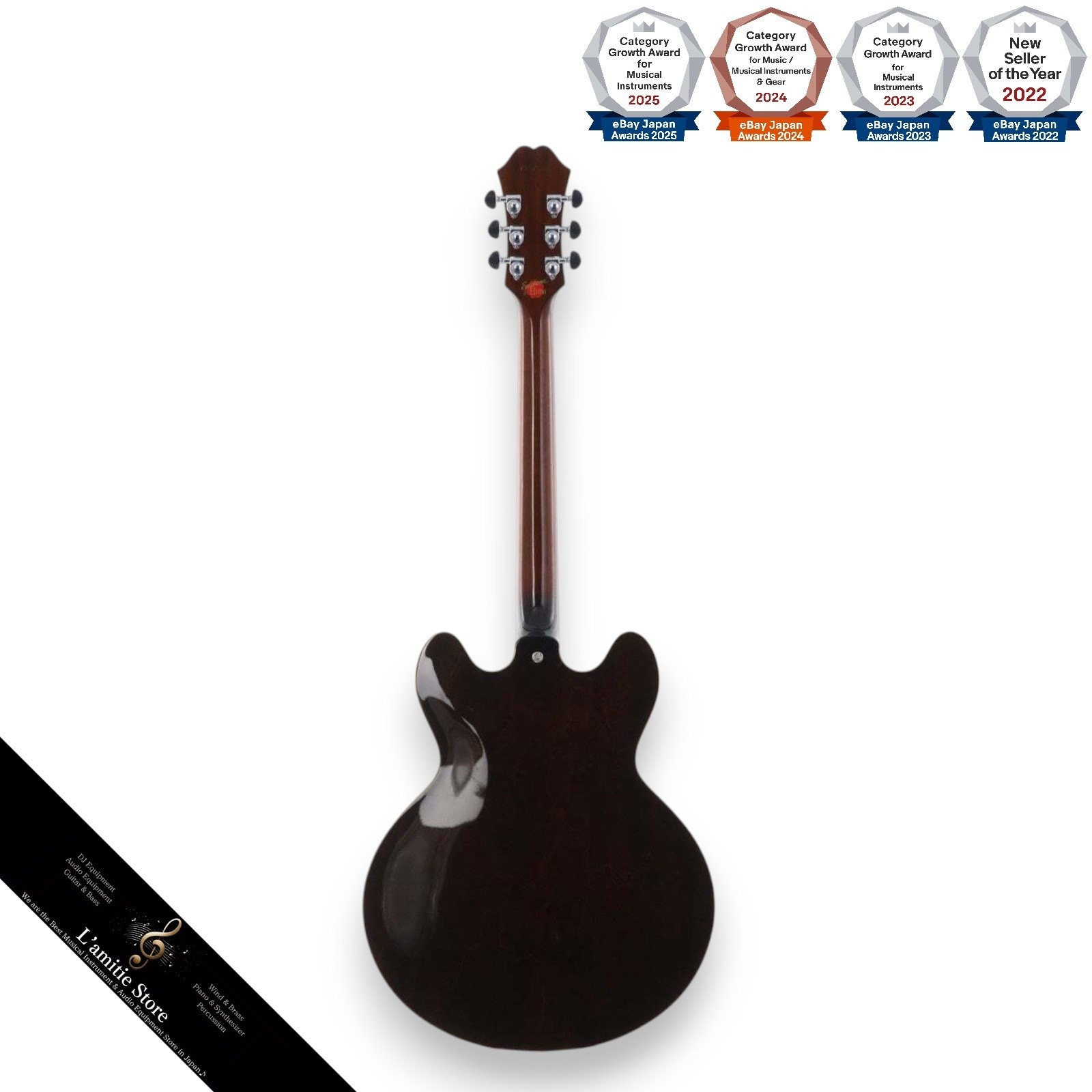 Epiphone Elitist 1965 Casino Vintage Sunburst Hollowbody P90 Guitar