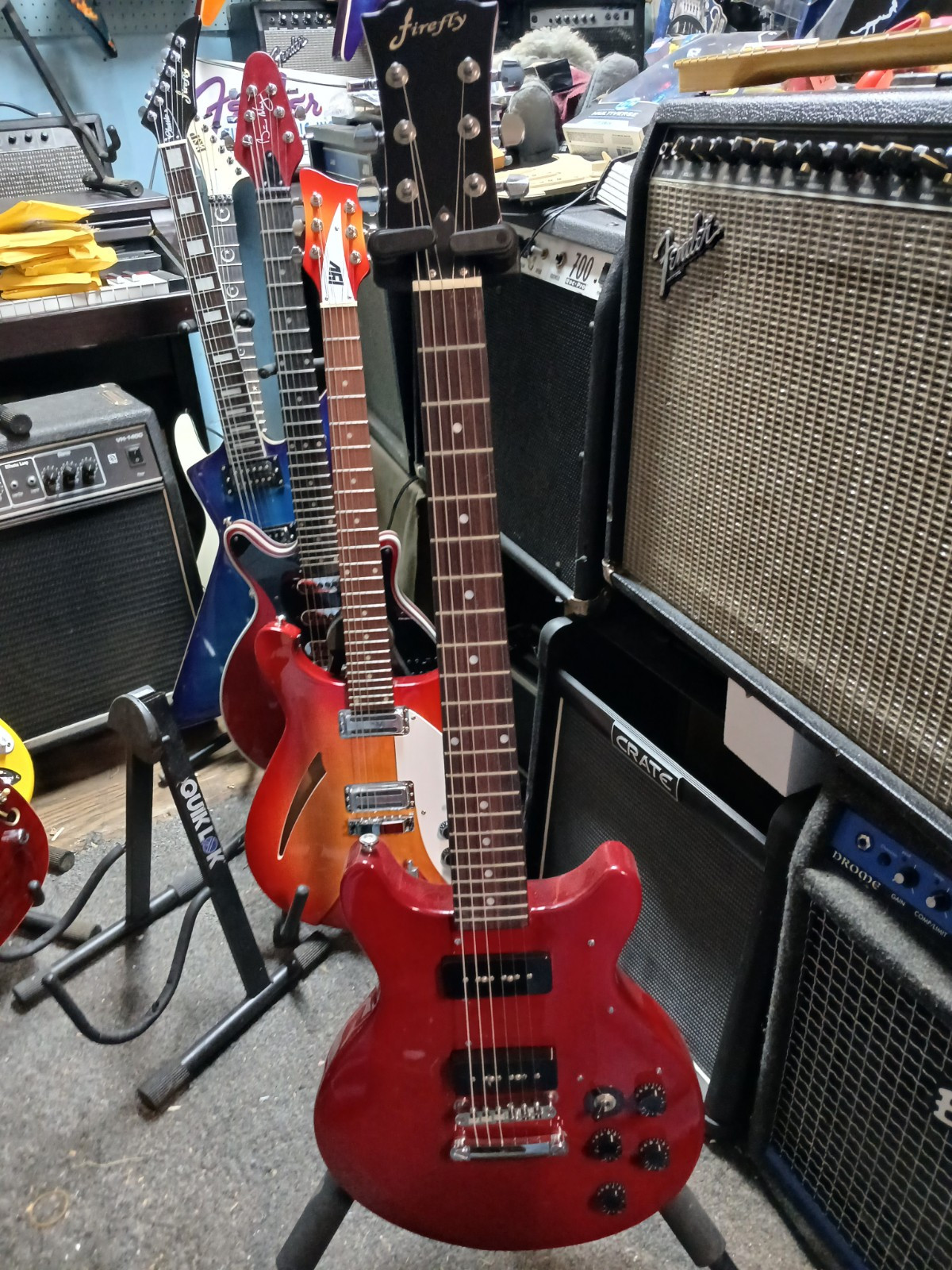 NEW Firefly DOUBLE CUTAWAY-THINK LES PAUL SPECIAL-P-90s RED-out of production