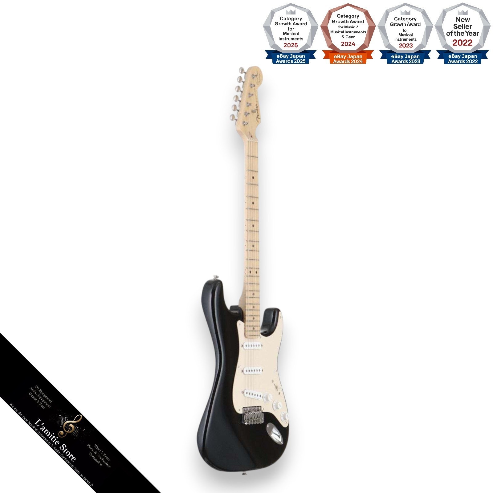 Fender Eric Clapton Stratocaster Black 2009 Vshape Neck Vintage Pickups