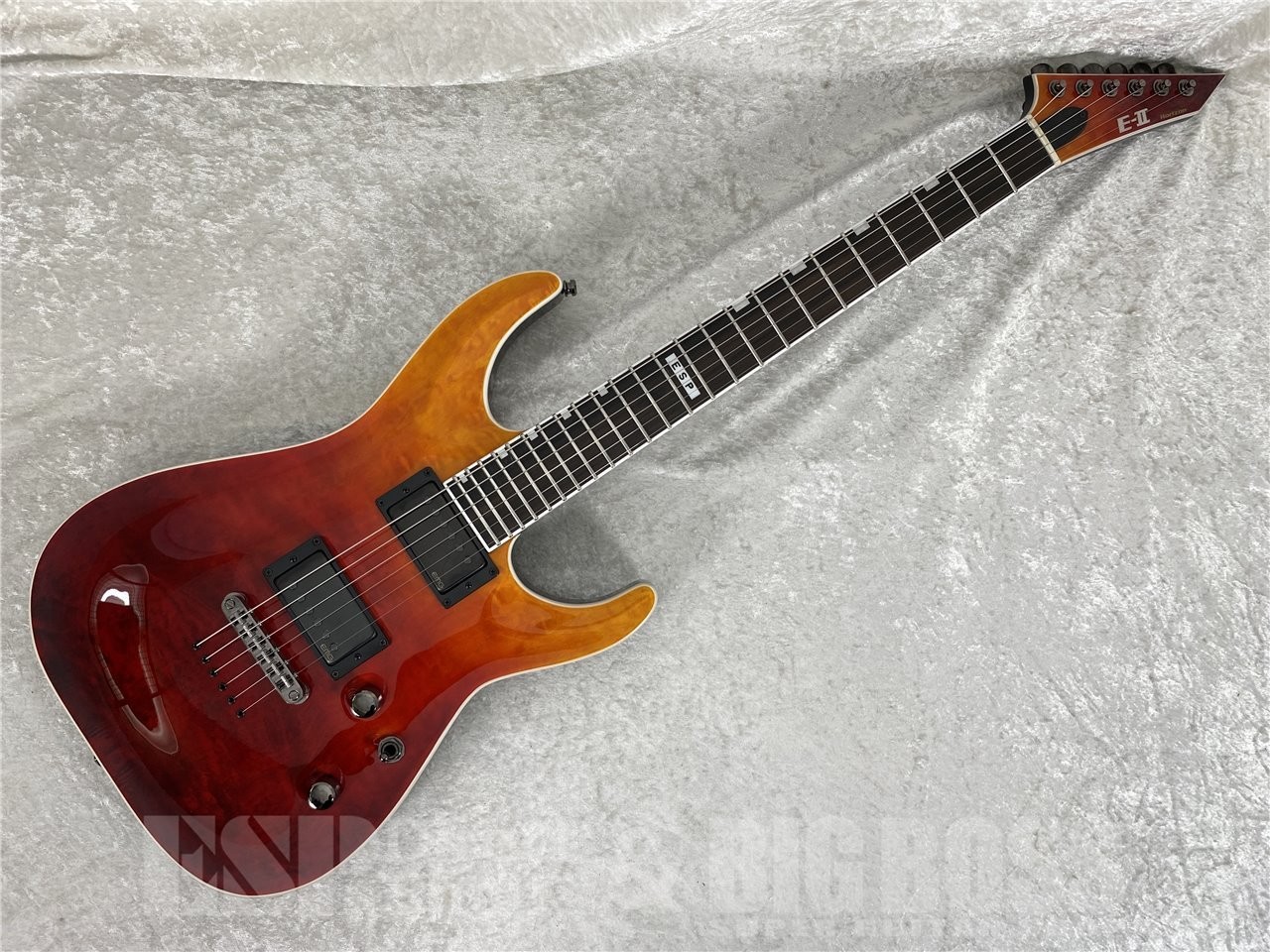 E-II Horizon NT-II Electric Guitar Tiger Eye Amber Fade Quilted Maple Ebony Fing