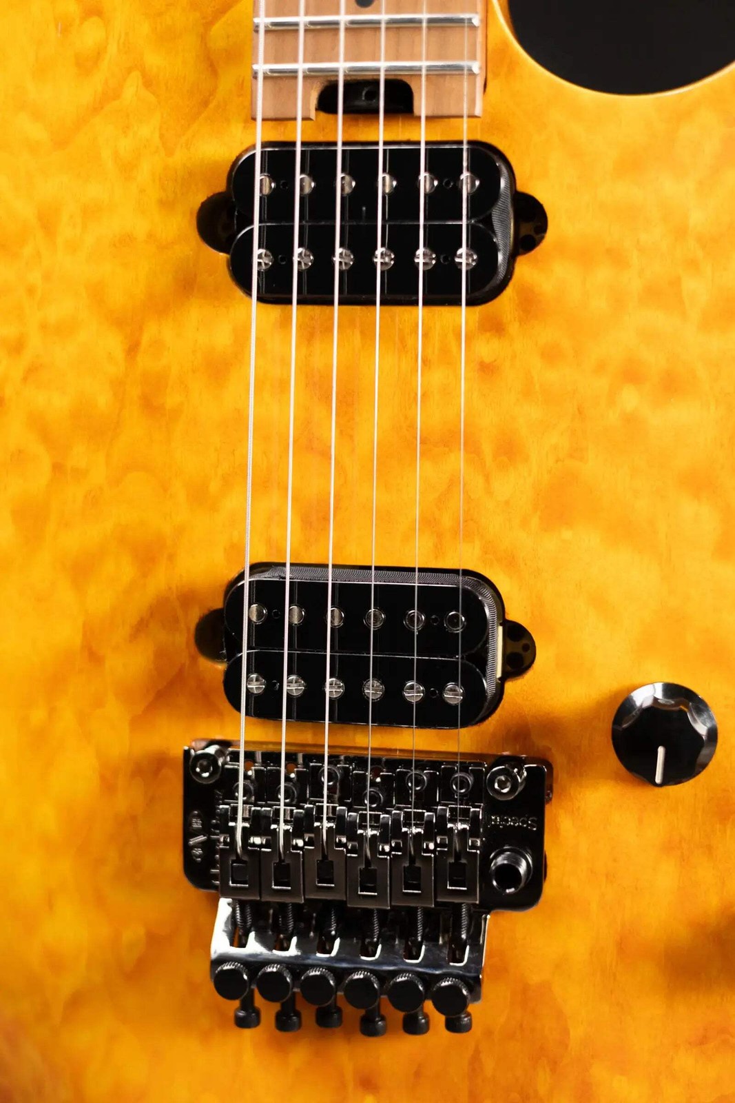 EVH Wolfgang WG Standard QM Electric Guitar – Transparent Amber
