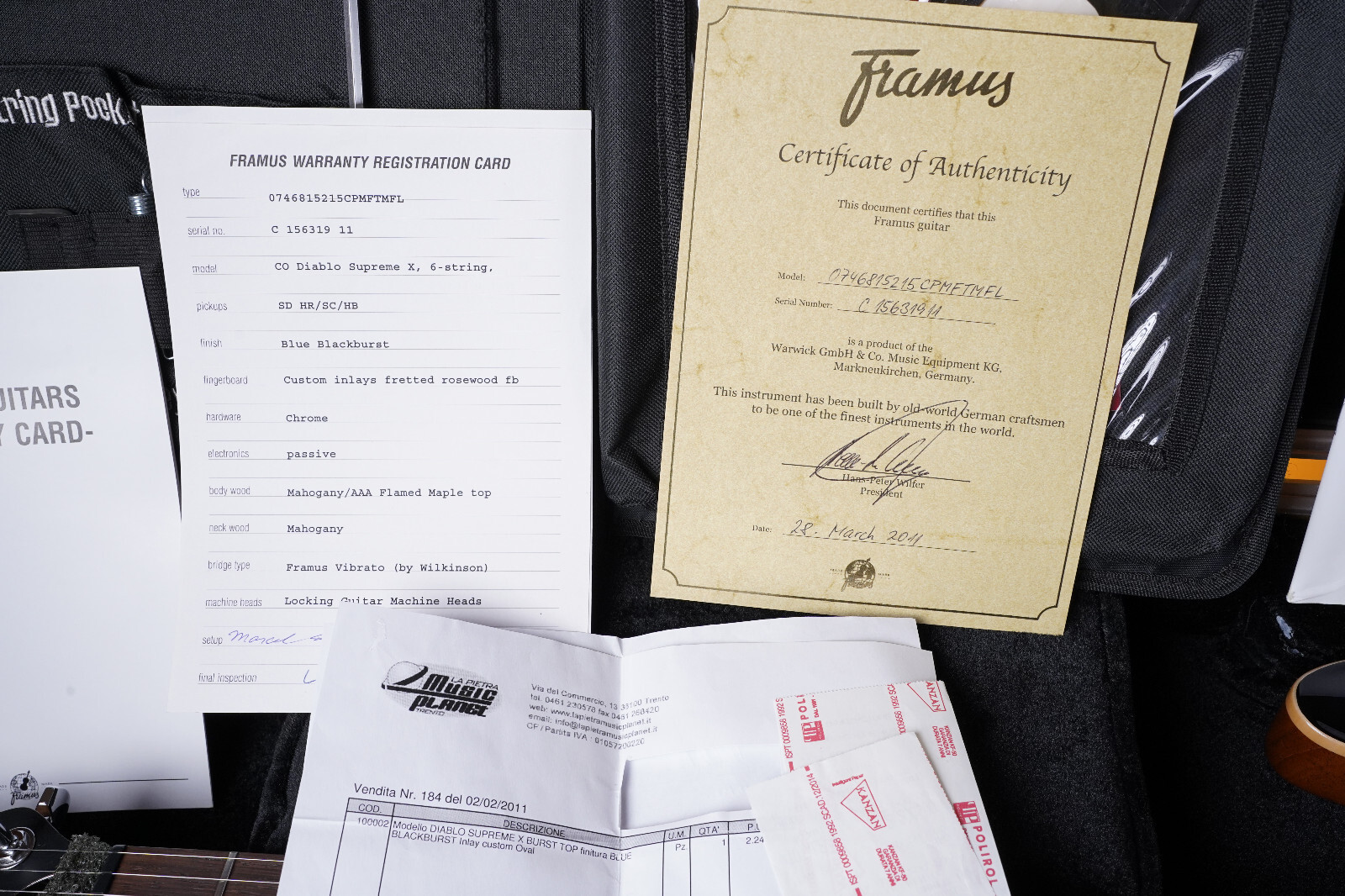 Framus Custom Shop Diablo Supreme X Order Masterbuilt HSH Blue Blackburst PRS