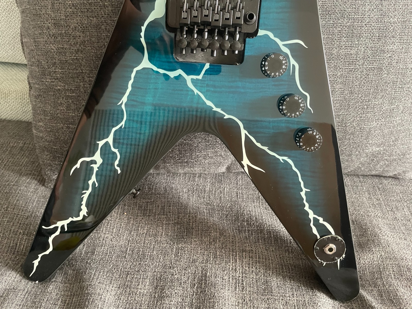 Dimebag Darrell Signature Electric Guitar Flame Maple Top lightning pattern