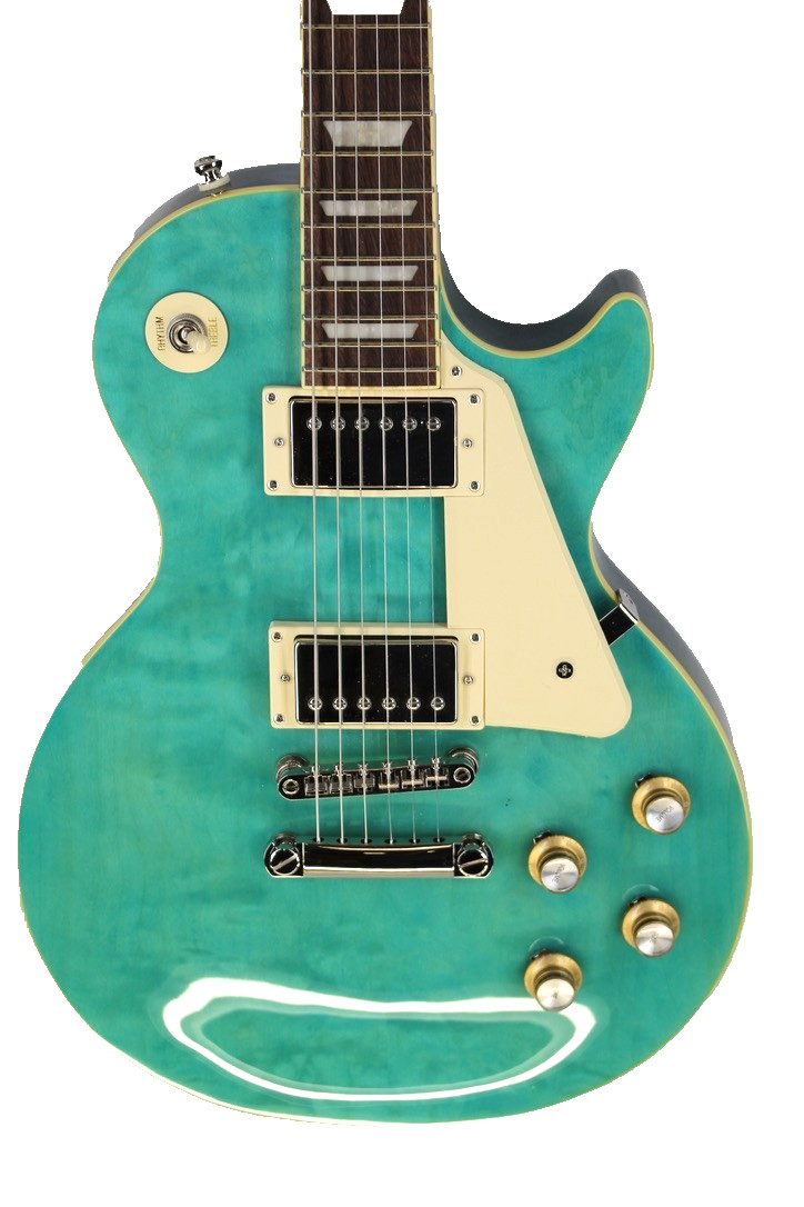 Epiphone Les Paul Standard 60’s Quilt Top Electric Guitar – Neck Crack #R7283