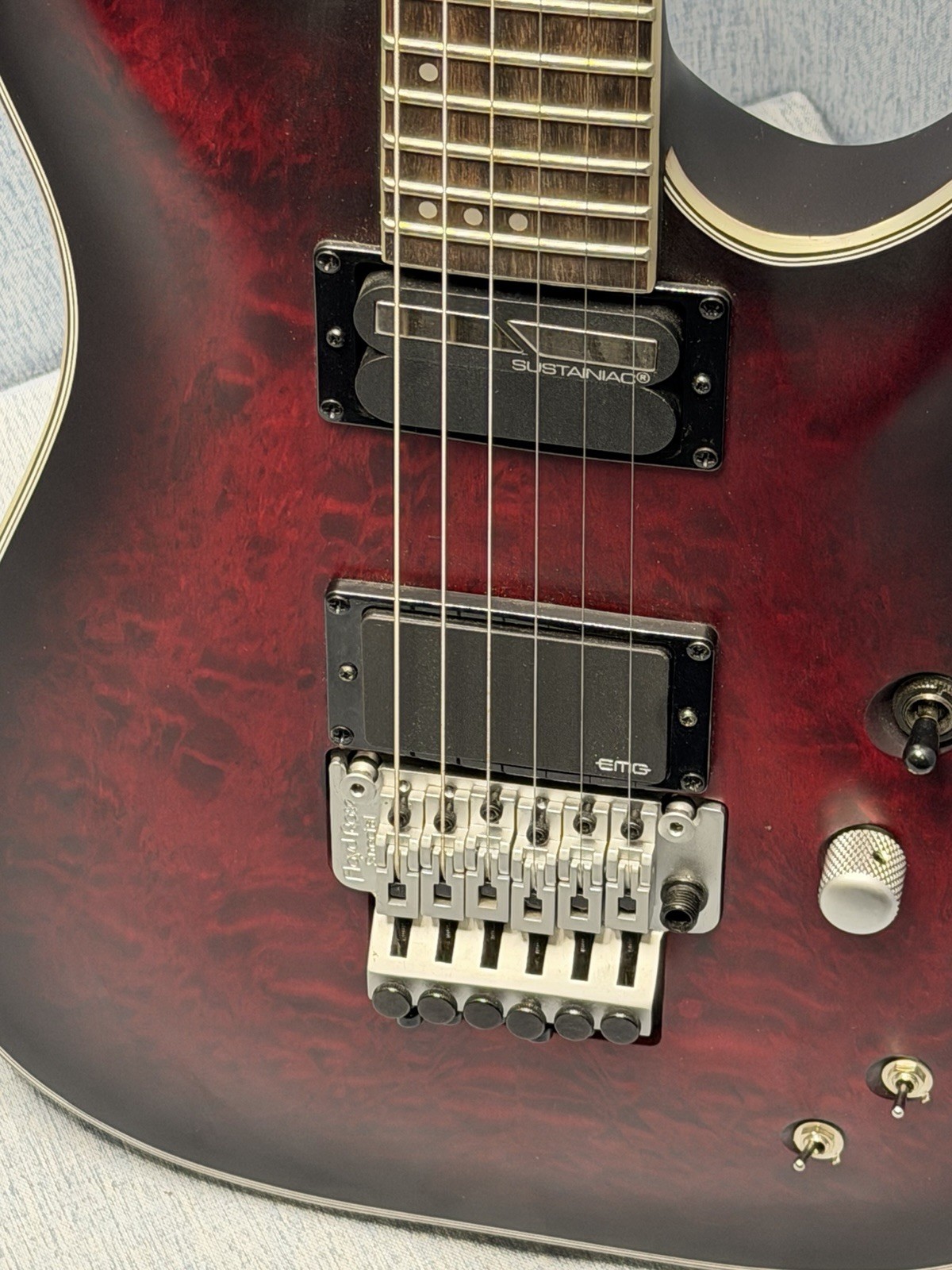 Schecter Guitar Research C-1 Platinum FR S Electric Guitar Satin Crimson Red