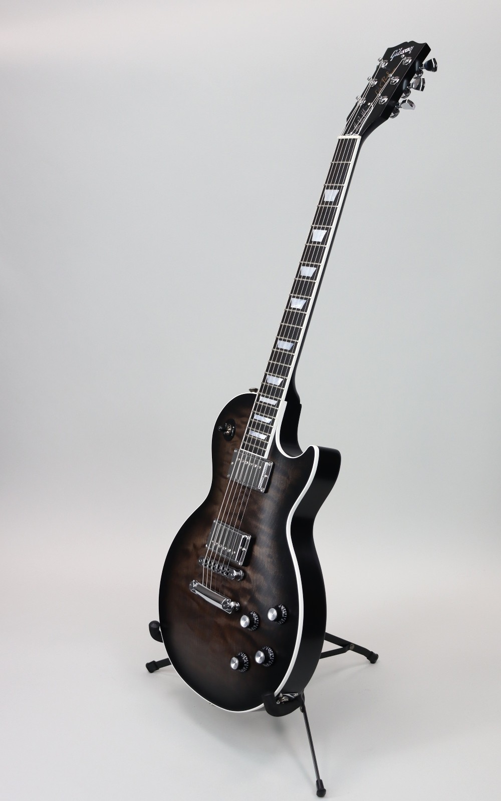 Used 2025 Gibson Mark Morton Les Paul Modern Quilt Translucent Ebony Burst Satin