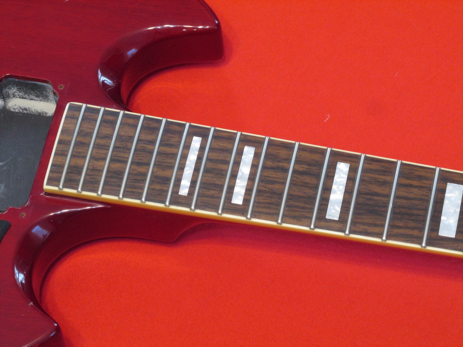 2020s Guild S-100 Polara Guitar Body Neck – See-Through Cherry Red
