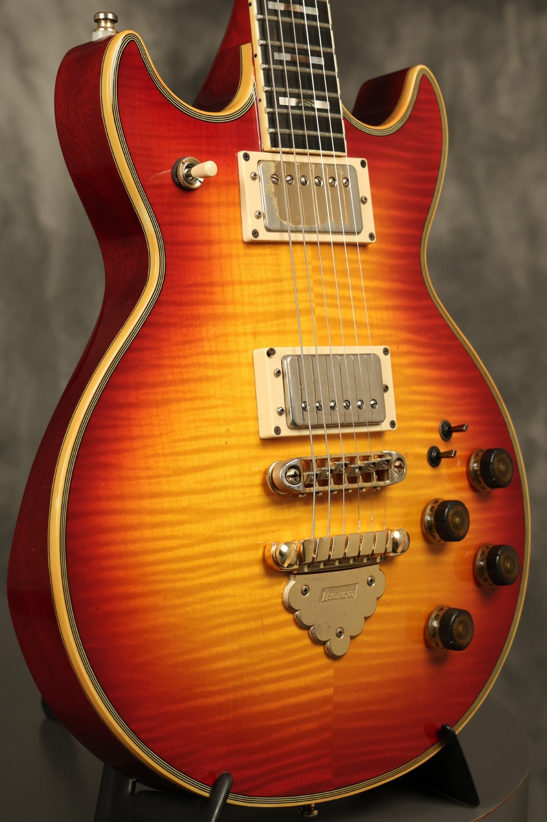 1983 Ibanez Artist AR300 Cherry Sunburst with HIGHLY FIGURED flame maple top