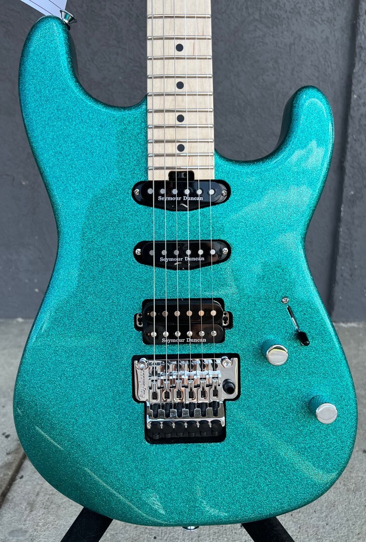 Pro-Mod San Dimas Style 1 HSS FR M electric guitar, Maple Fingerboard,Aqua Flake