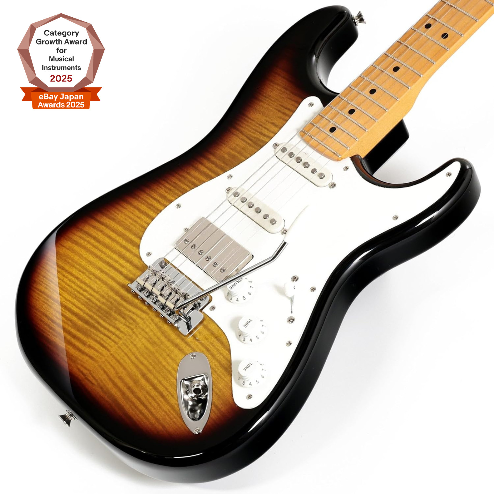 Fender Made In Japan FSR Hybrid II Stratocaster Flame Maple Top 2-Color Sunburst