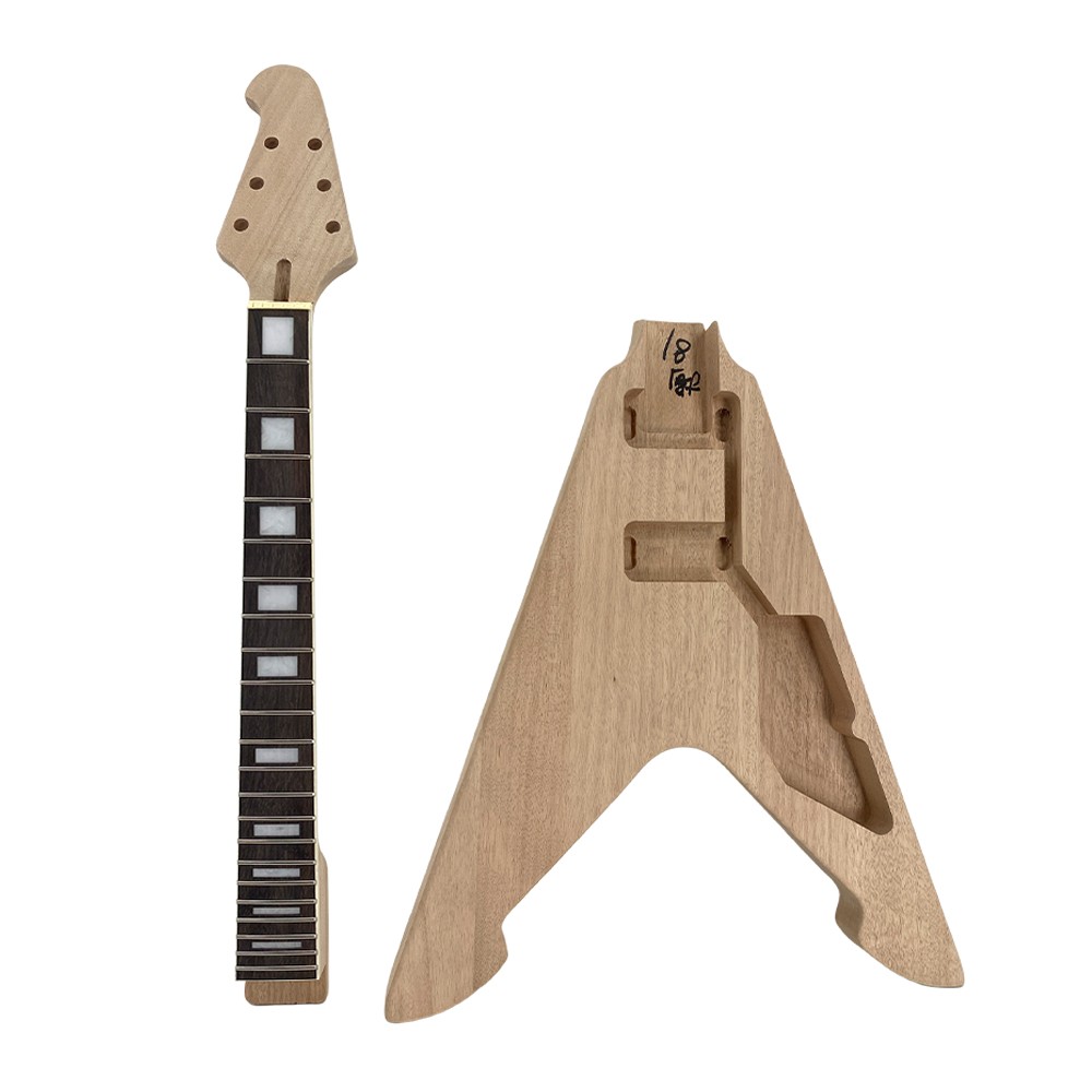 New Electric Guitar Kit Mahogany Wood with Rosewood Fretboard with Hardware Set