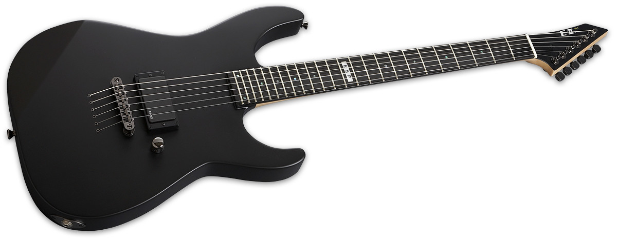 ESP E-II M-I Thru NT Black Satin Electric Guitar + Hard Case – Japan – B-Stock