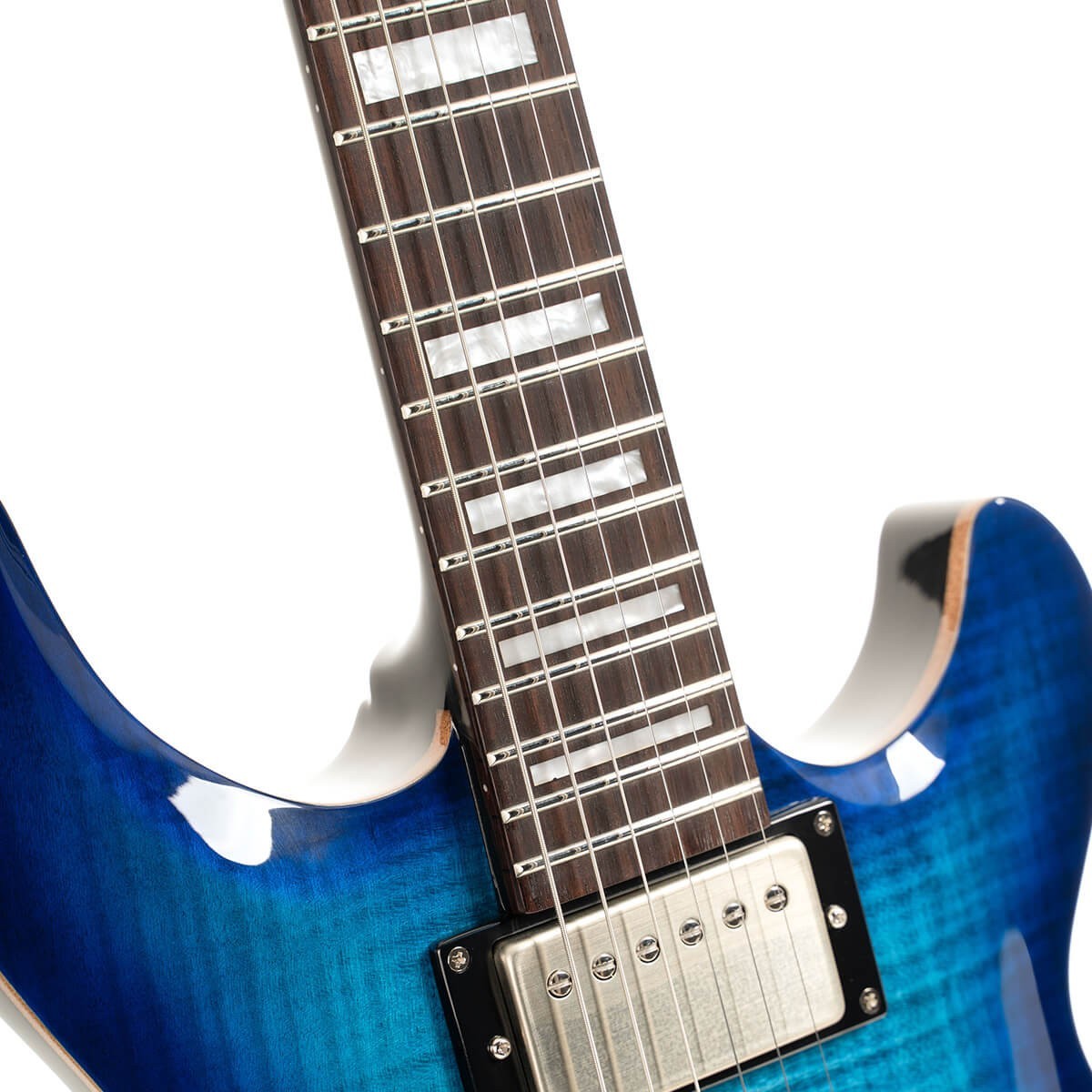 Cort M600 Blue Burst Flame Maple Top Double Cutaway Electric Guitar