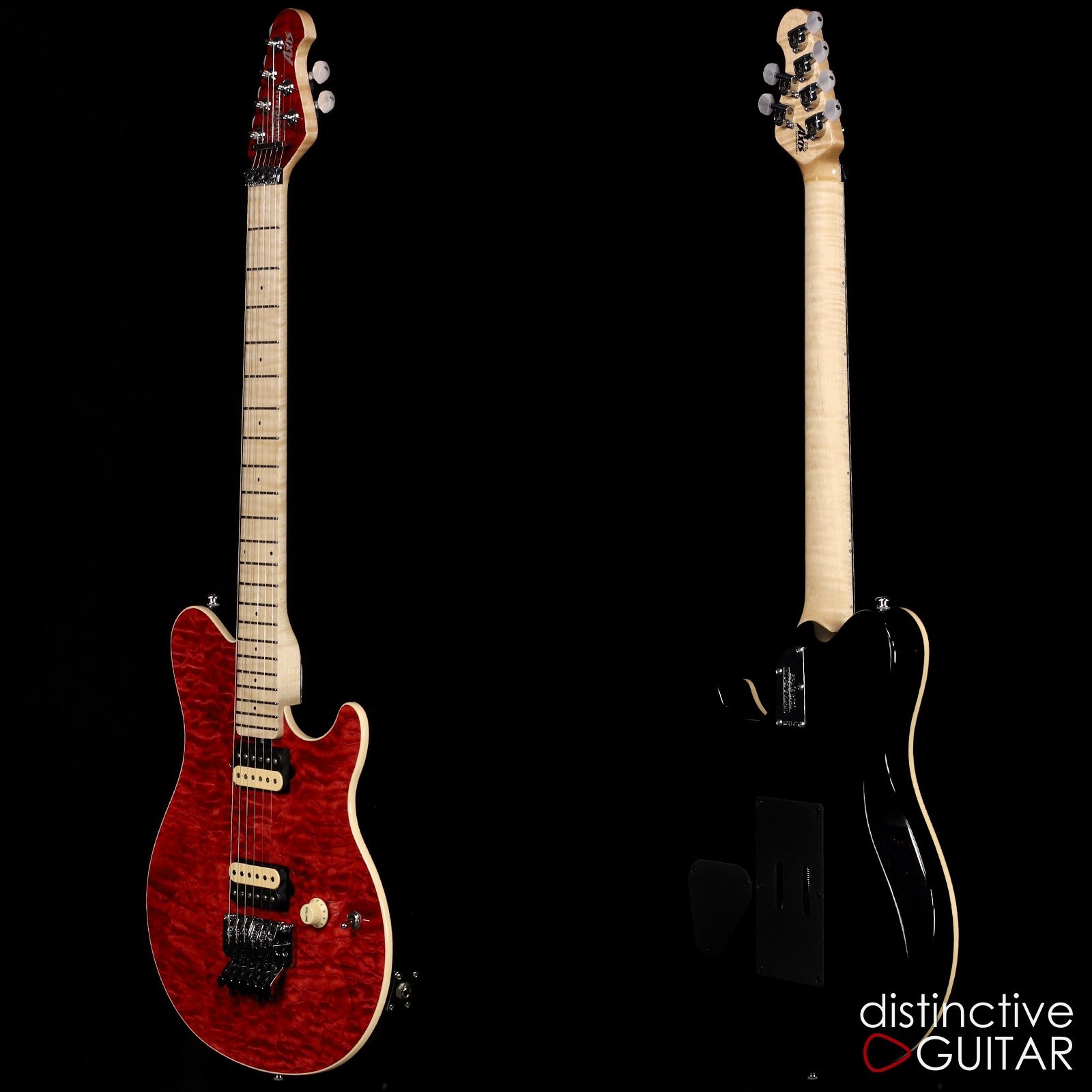 ERNIE BALL MUSIC MAN AXIS 30TH ANNIVERSARY – TRANSLUCENT RED QUILT