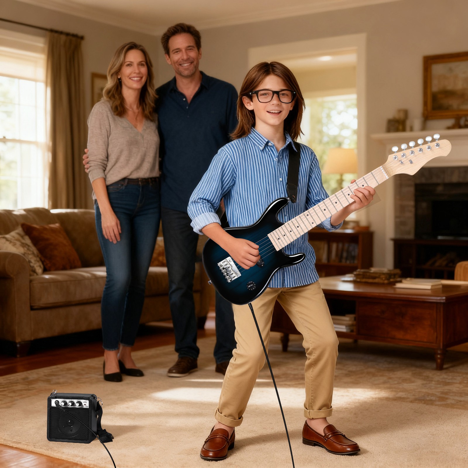 30″ Kids Electric Guitar Starter Kit for Kids w/Amp & Accessory Kit for Beginner