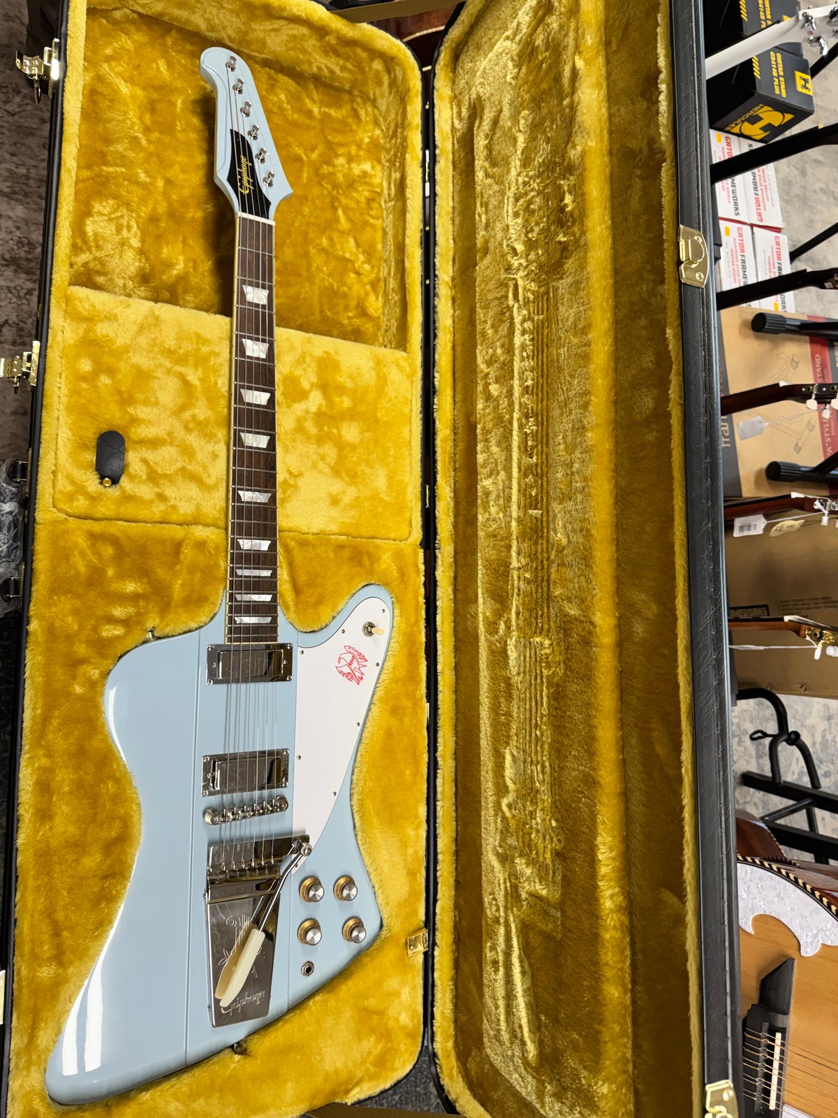 Epiphone “Inspired by Gibson” 1963 Firebird V Reissue – Frost Blue