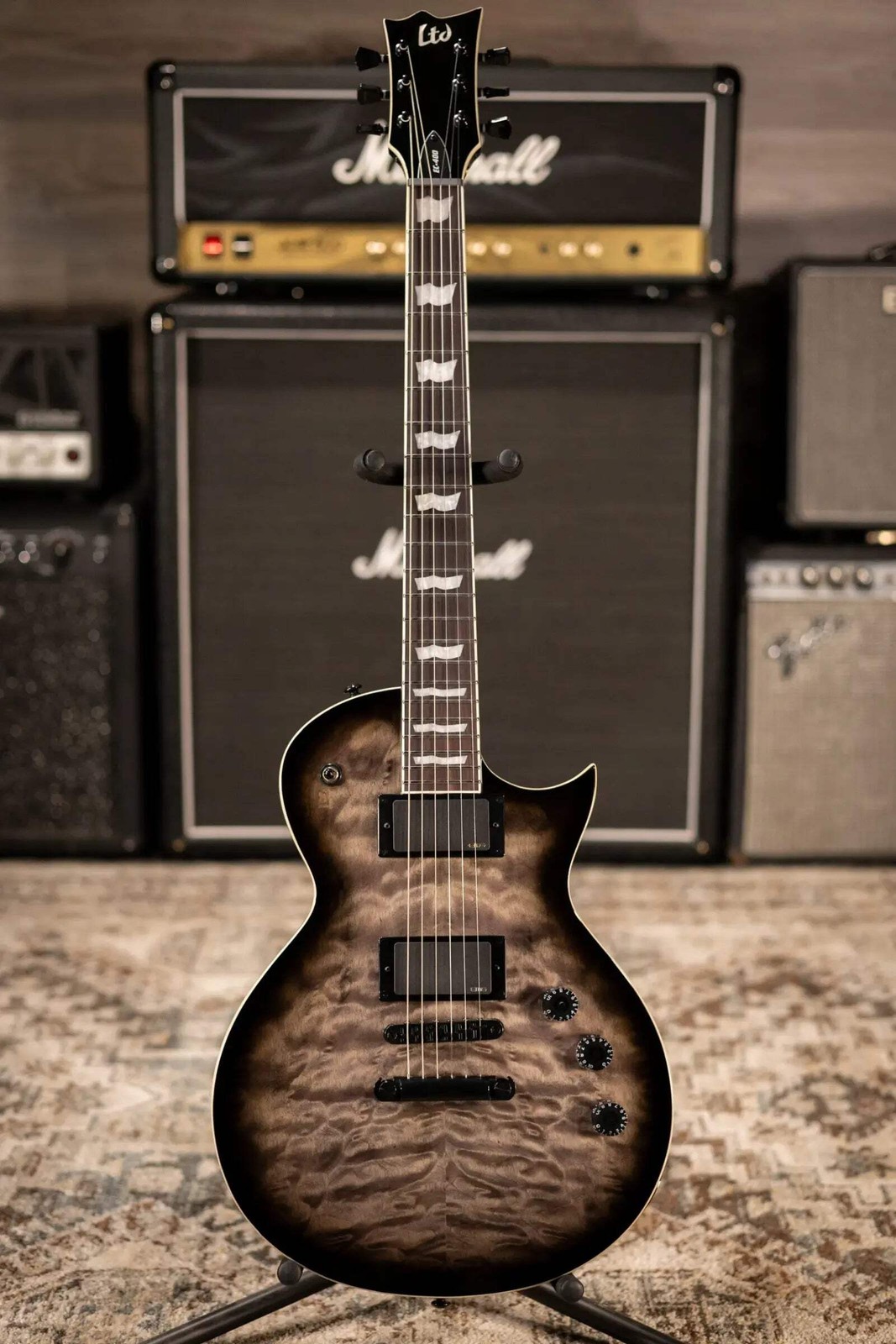 ESP LTD EC-400 QM Electric Guitar – See Thru Black Sunburst
