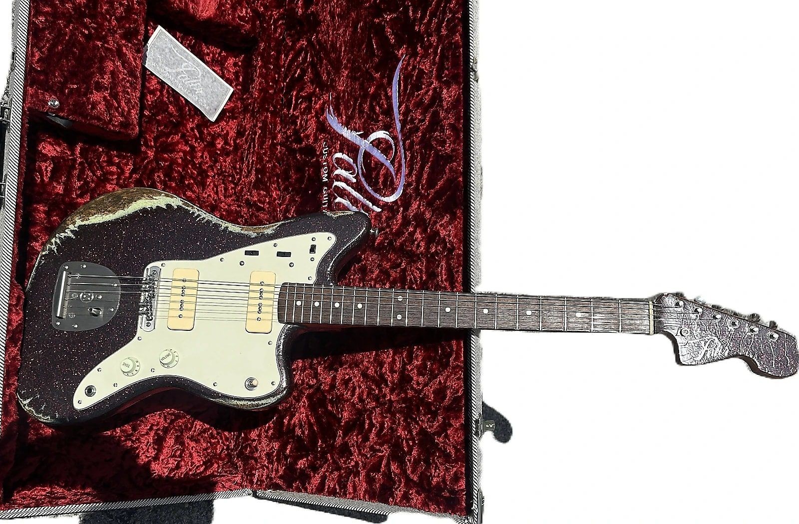 Palir Imperial Heavy Relic Red Sparkle Relic with P90s with Case