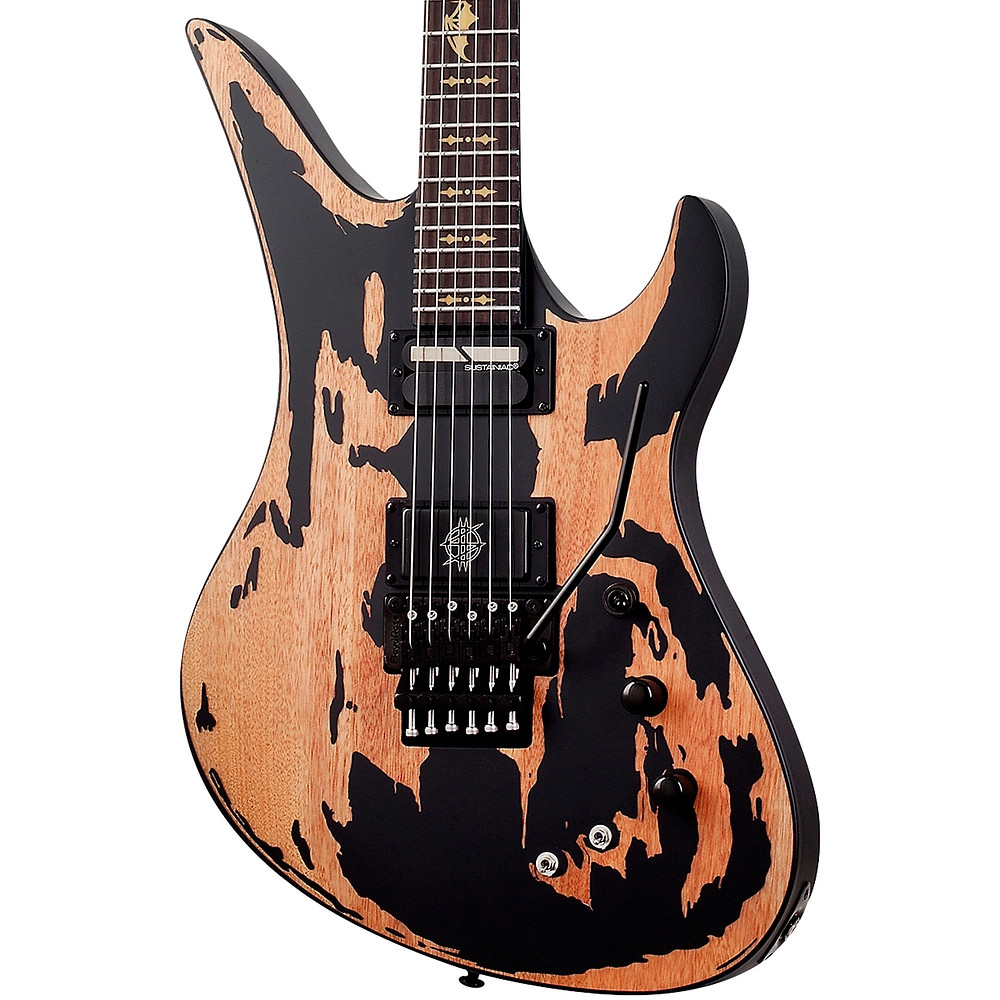 Schecter Guitar Research Synyster CustomS Electric Guitar Distressed Satin Blk