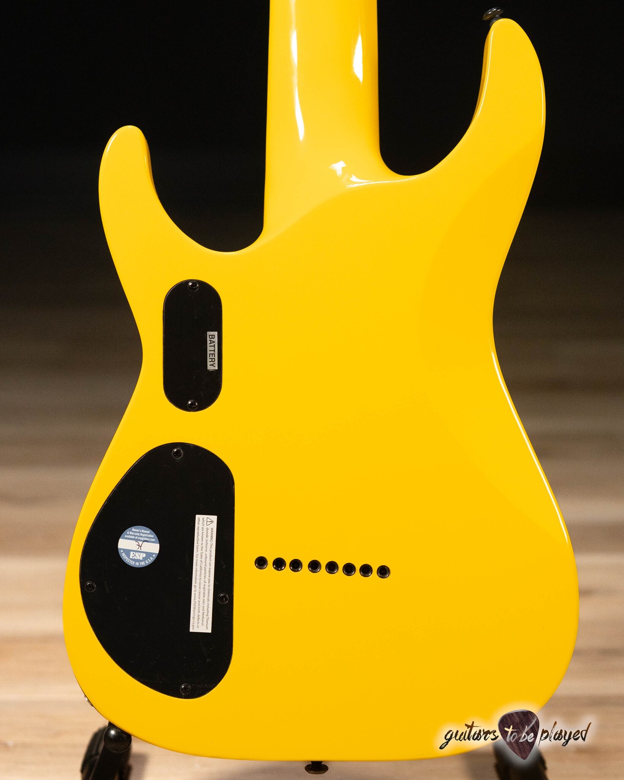 ESP LTD SC-608B Stephen Carpenter 8-String Baritone Guitar w/ Case – Yellow