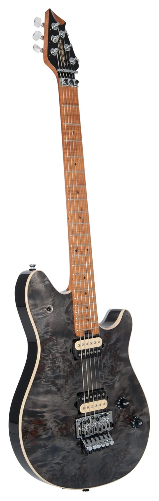 Peavey HP 2® Electric Guitar – Poplar Burl Top, Transparent Black Finish