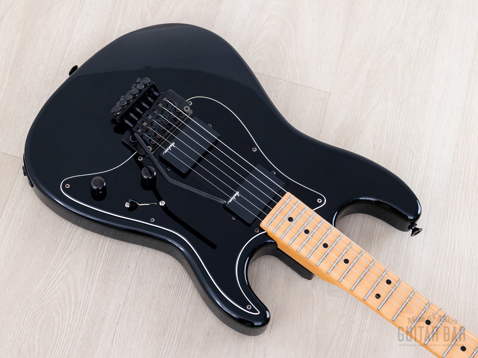 1988 Charvel by Jackson 1A2H Superstrat Black HH w/ Locking Tremolo, Japan