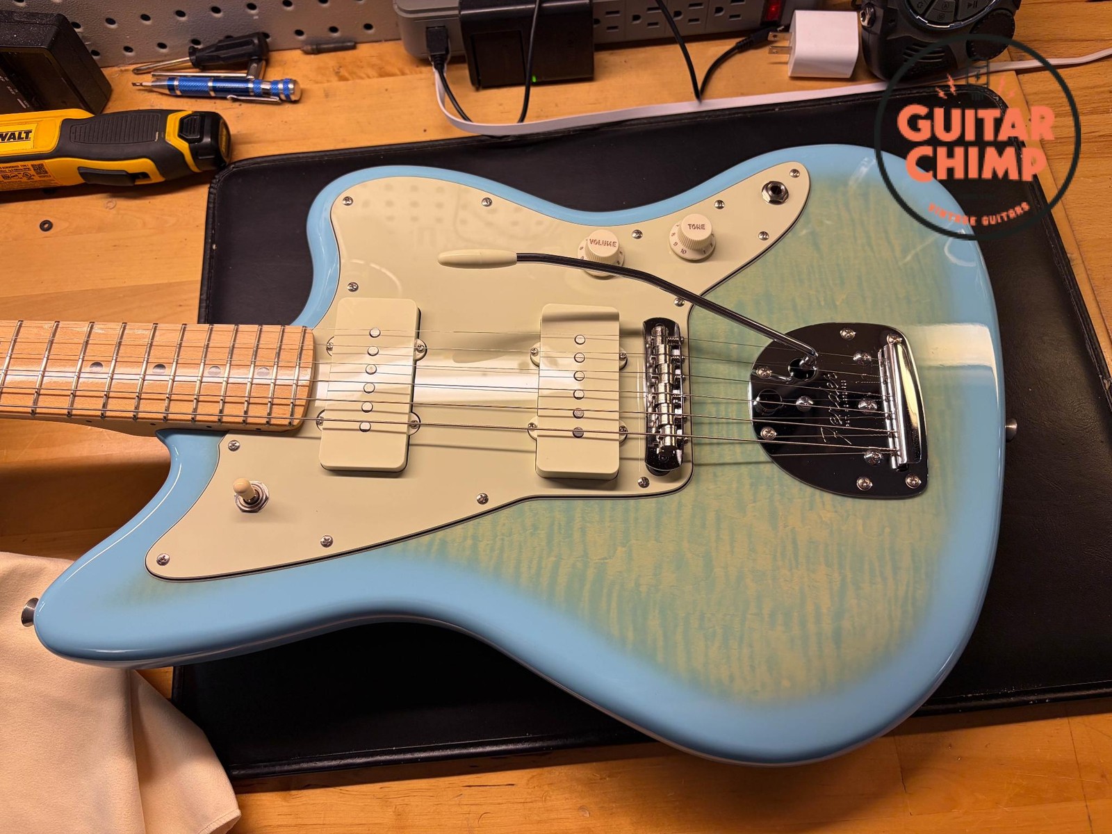2024 Fender MIJ Hybrid II Jazzmaster FMT Flame Celeste Blue w/ HSC Japan