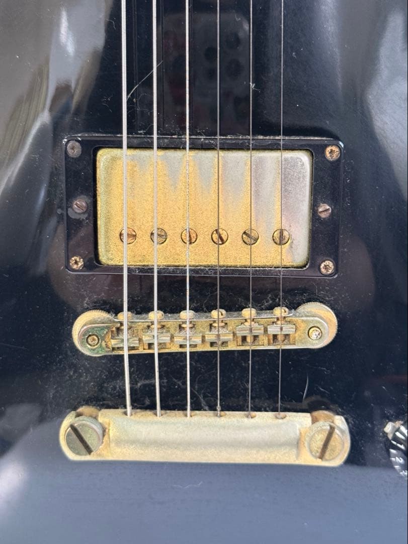 Burny Les Paul Custom Type Electric Guitar Black GOTOH Peg Safe packing!