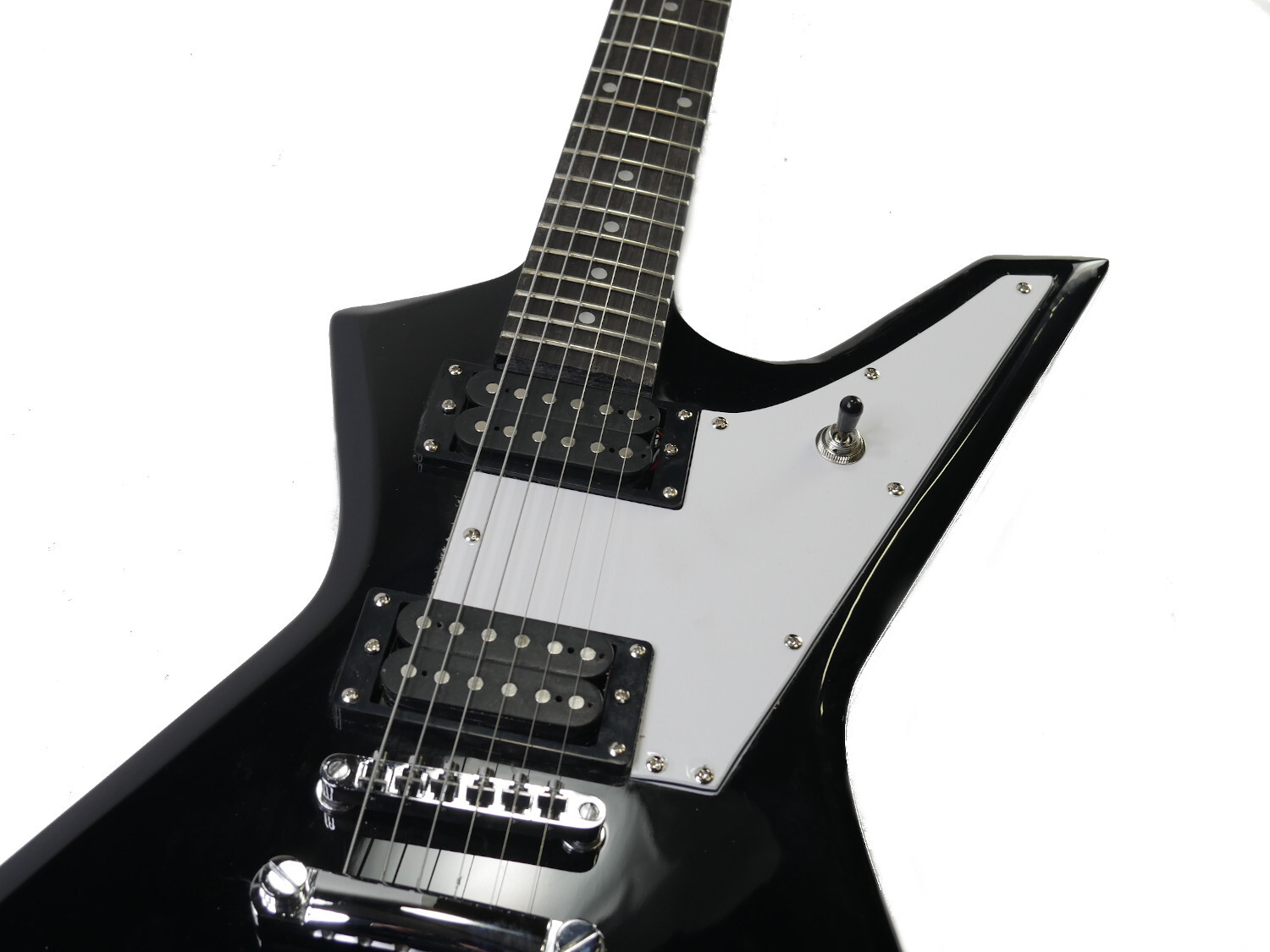 Zenison ELECTRIC GUITAR Black 6 String Right Handed Hard Rock Heavy Metal Style