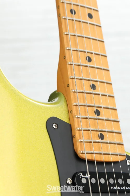 Fender American Ultra II Stratocaster HSS Electric Guitar – Solar Flare, Maple