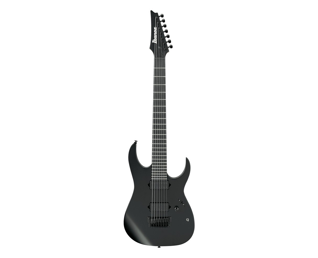 Used Ibanez RGIXL7BKF RG Iron Label Electric Guitar – Black Flat