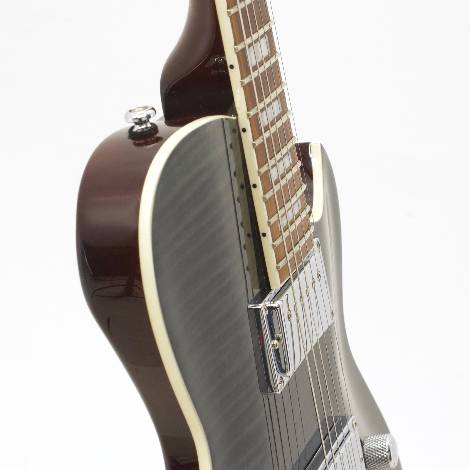 Reverend Roundhouse Singlecut Electric Guitar, 2019 Model, Trans Black