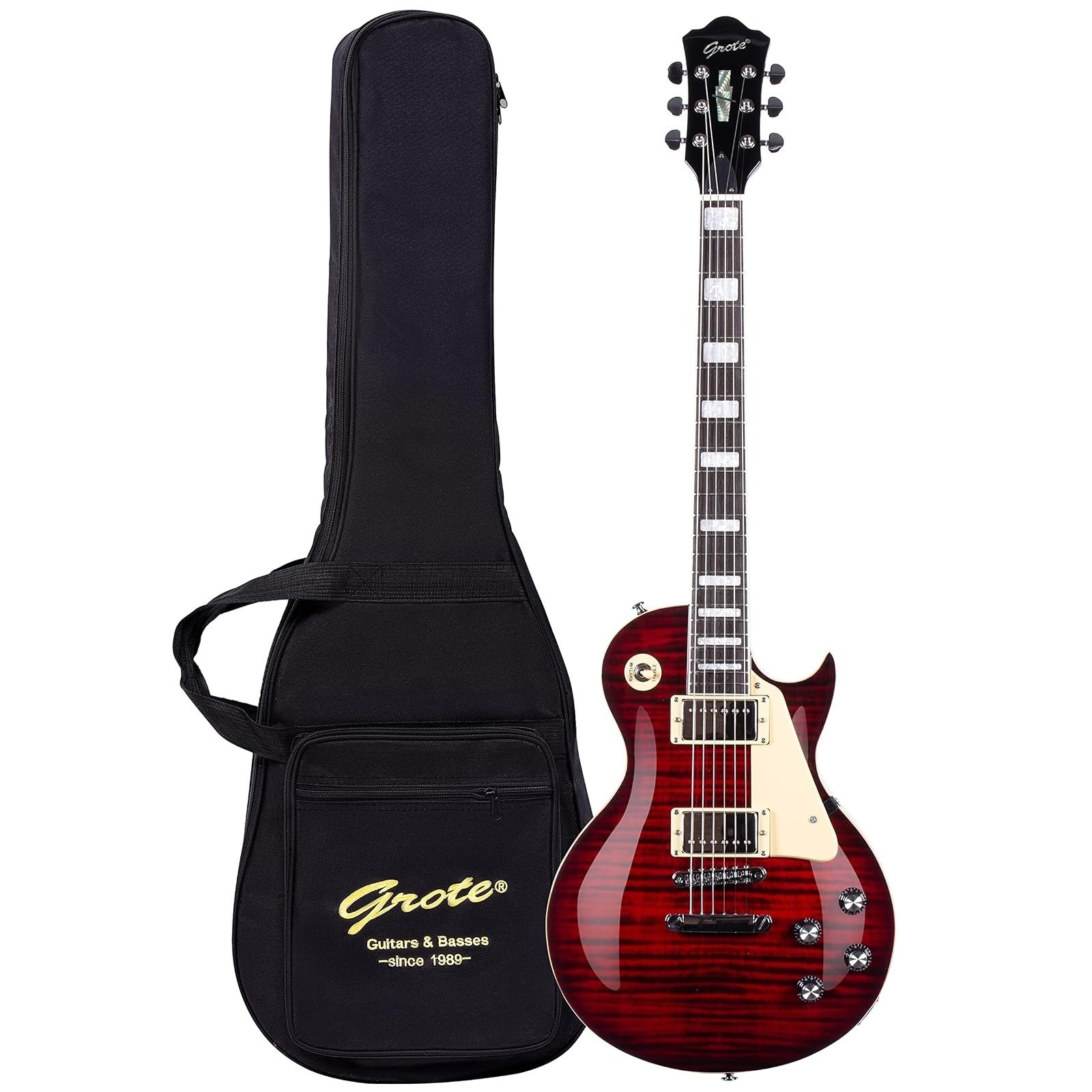 GROTE LPYS-006 Solid Body Electric Guitar with Gigbag – Purple