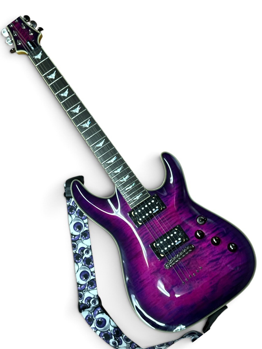 Schecter Omen Extreme-6 Electric Guitar – Purple Burst 6-String Mode (PSH045049)