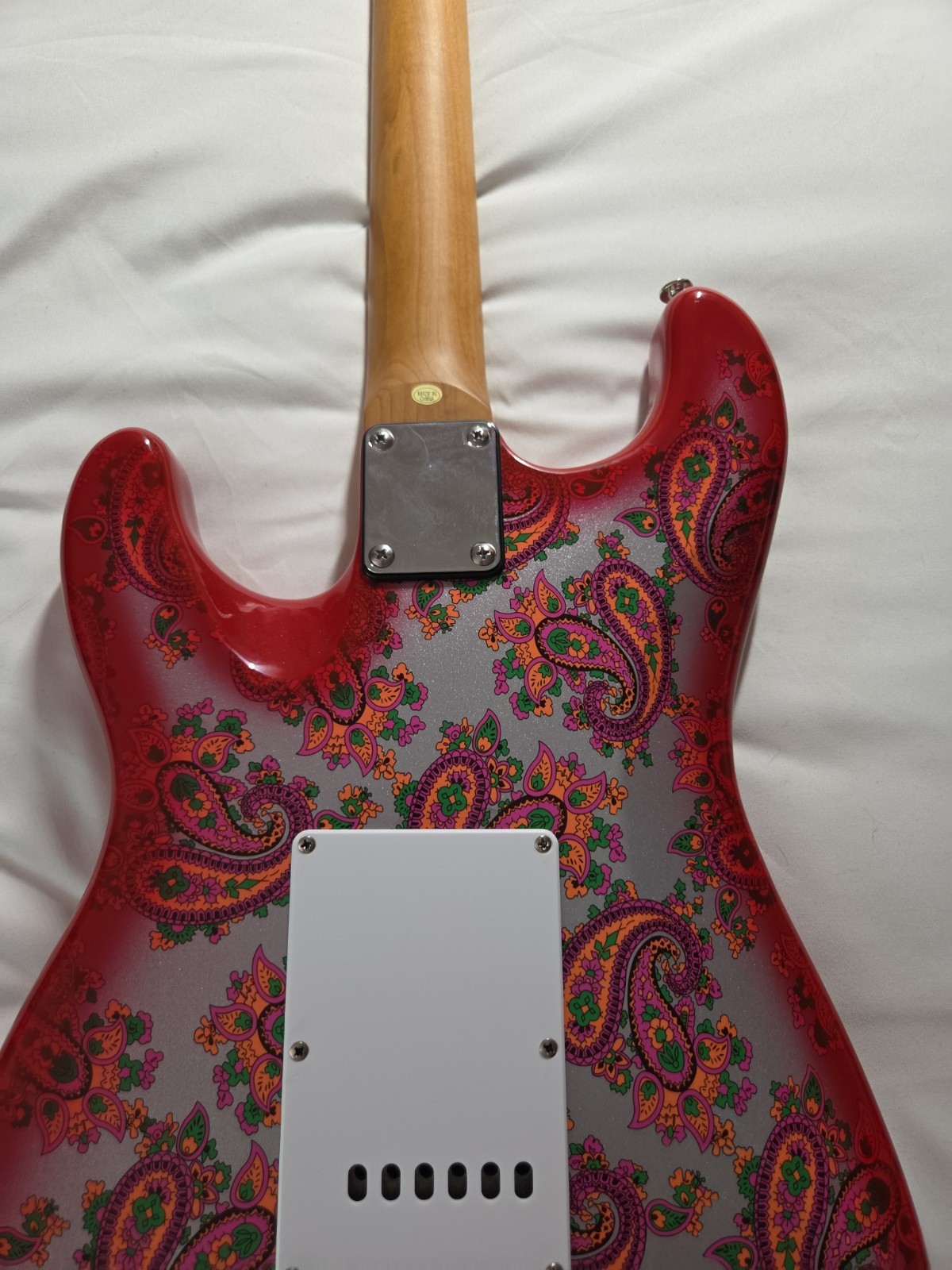 Firefly Strat Red Paisley ST Electric Guitar FFST Red Stratocaster Body fender